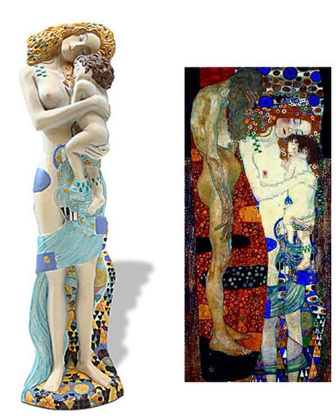 Three Ages Of Woman Sculpture By Gustav Klimt